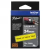 Fita de etiquetas Brother TZE-FX651 preto sobre amarelo TZ