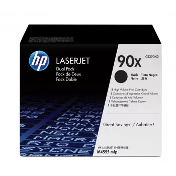 HP 90X pack de 2 toners originais LaserJet de alta capacidade pretos