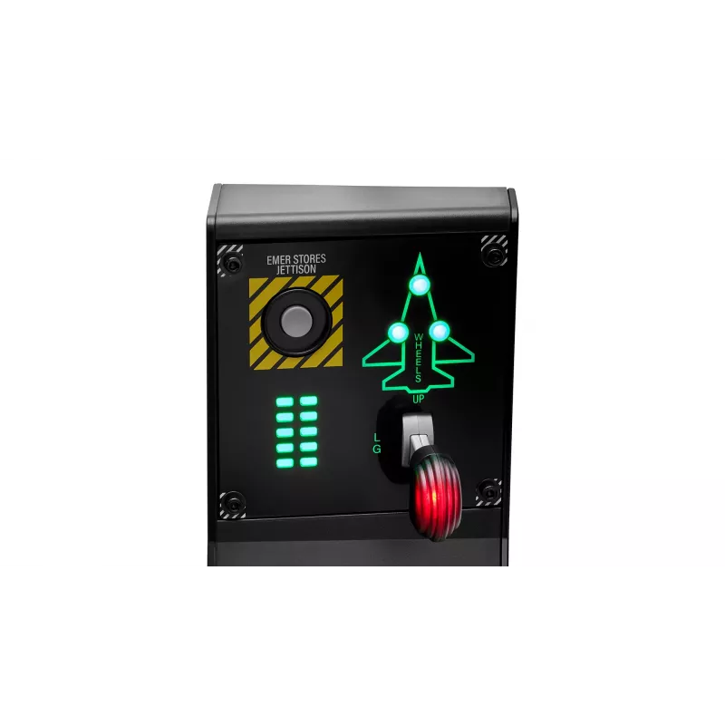 Joystick Thrustmaster VIPER Panel preto USB com alavanca de controlo de motores PC