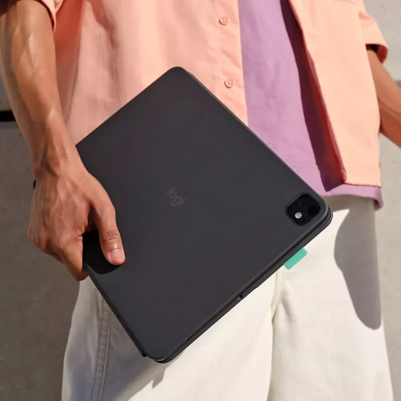 LOGITECH Flip Folio Grafite – iPad Pro 13 polegadas (M4) iPad Air 13 polegadas (M2 & M3) – Qwertz Alemão