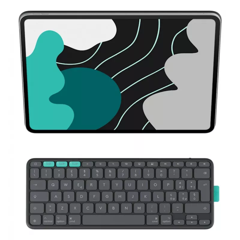 LOGITECH Flip Folio Grafite – iPad Pro 13 polegadas (M4) iPad Air 13 polegadas (M2 & M3) – Qwertz Alemão