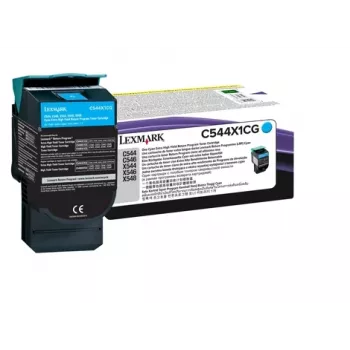 Cartucho de toner LEXMARK – 4.000 páginas – Ciano Para C544/X544 (0C544X1CG)
