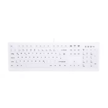 Contour Design Active Key Contour ClassicClean Teclado médico com cobertura removível, formato completo, com fios, Branco, DE C8100