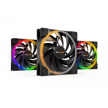 be quiet Light Wings 140mm ARGB PWM ventoinha High-Speed Preta pack de 3