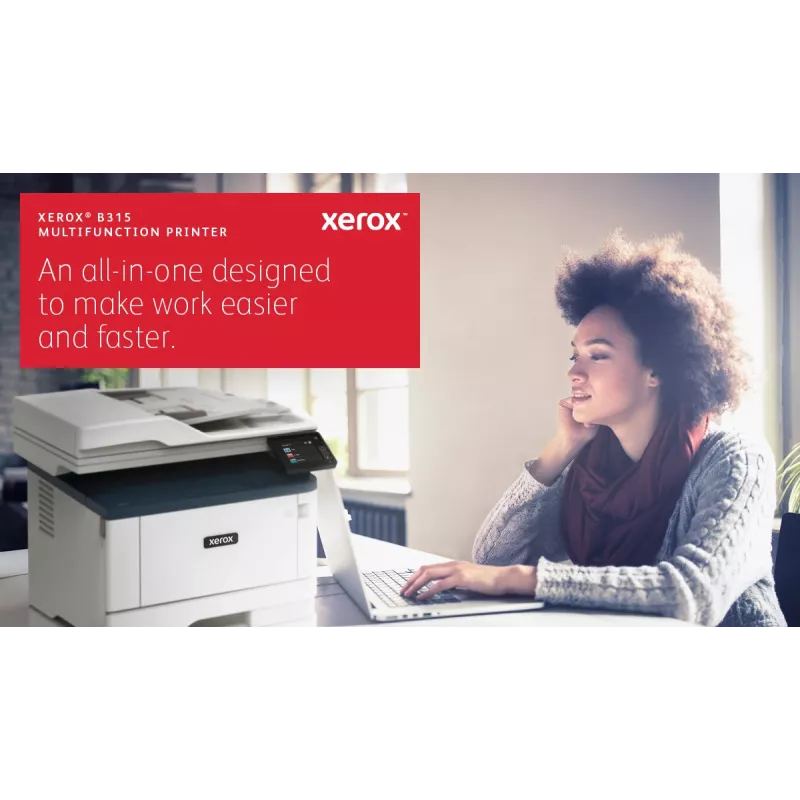 Xerox B315 A4 40ppm Wireless Duplex Copiar/Imprimir/Digitalizar/Fax PS3 PCL5e/6 2 gavetas de papel 350 folhas