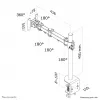 Neomounts FPMA-D960 braço para monitor 10-30 polegadas, fixação por aperto, 10 kg, 25,4 cm (10 polegadas), 76,2 cm (30 polegadas), 100 x 100 mm, Preto