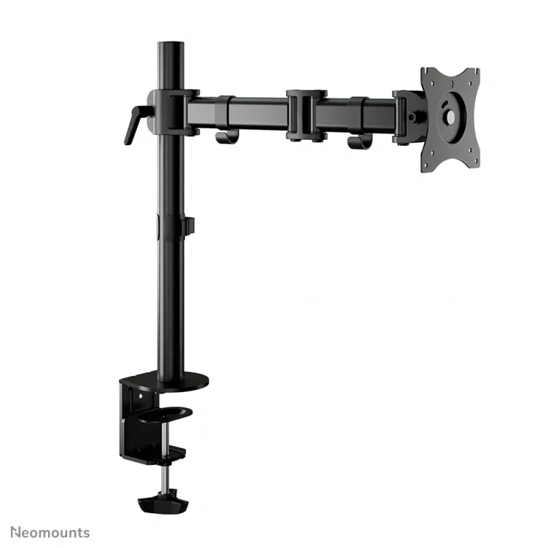 Suporte de secretária para monitor Neomounts NM-D135BLACK de movimento total, grampo/passa-cabos, 10-27 polegadas, 8 kg, VESA 75x75/100x100, aço, preto