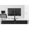 Suporte de secretária para monitor Neomounts NM-D135BLACK de movimento total, grampo/passa-cabos, 10-27 polegadas, 8 kg, VESA 75x75/100x100, aço, preto