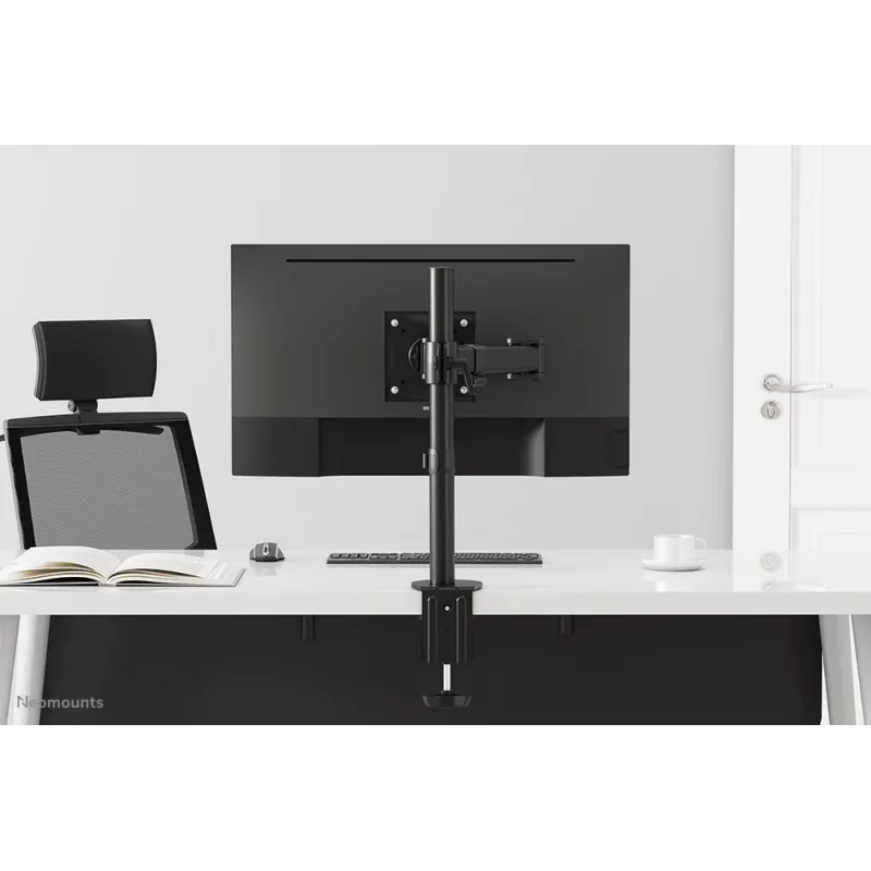 Suporte de secretária para monitor Neomounts NM-D135BLACK de movimento total, grampo/passa-cabos, 10-27 polegadas, 8 kg, VESA 75x75/100x100, aço, preto