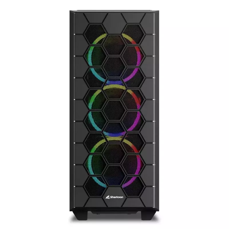 Caixa de PC Sharkoon RGB HEX Desktop Preta