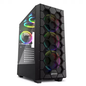 Caixa de PC Sharkoon RGB HEX Desktop Preta