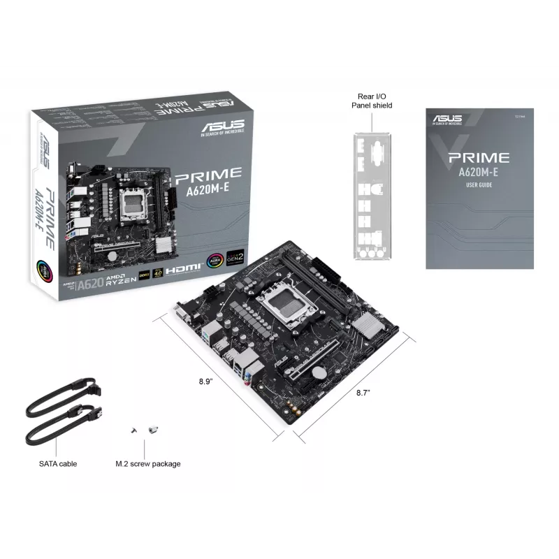 Placa-mãe ASUS PRIME A620M-E-CSM AMD A620 socket AM5 micro ATX