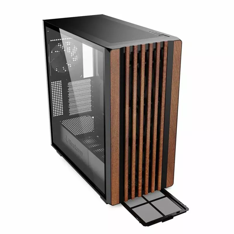 Caixa de PC Sharkoon REBEL C70G RGB Full Tower preta, madeira