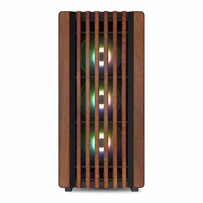 Caixa de PC Sharkoon REBEL C70G RGB Full Tower preta, madeira