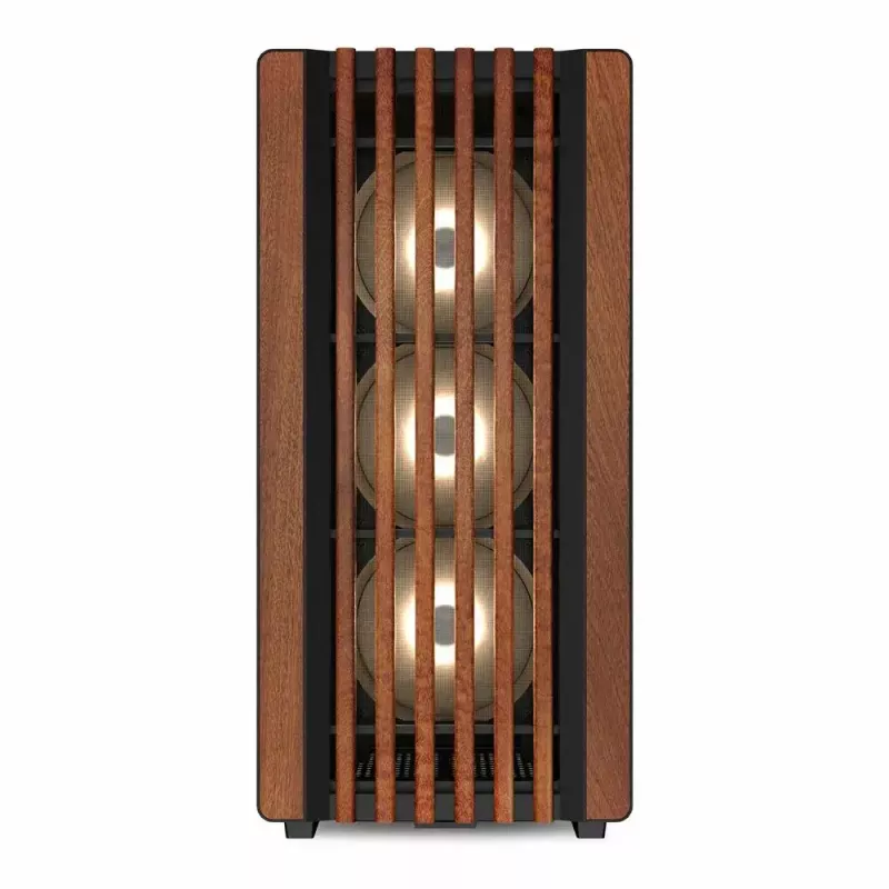 Caixa de PC Sharkoon REBEL C70G RGB Full Tower preta, madeira