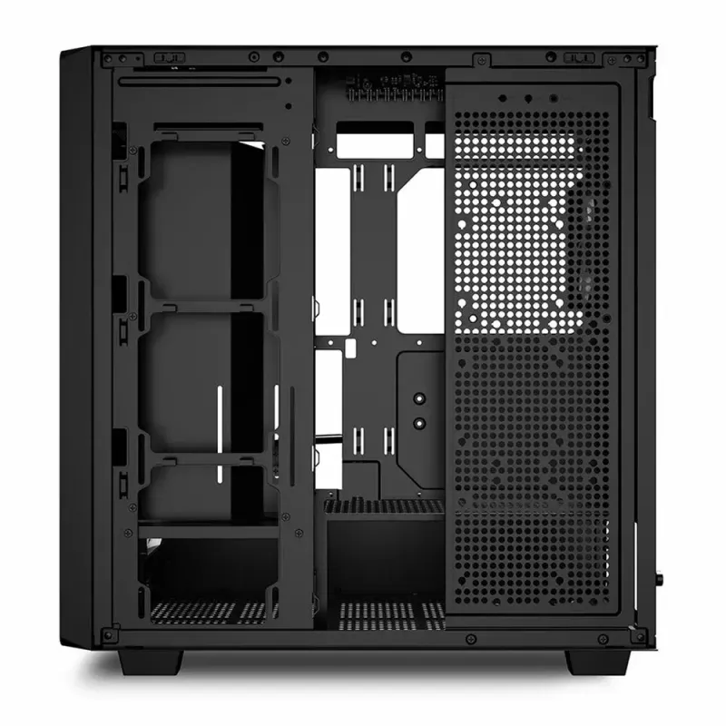 Caixa de PC Sharkoon REBEL C70G RGB Full Tower preta, madeira