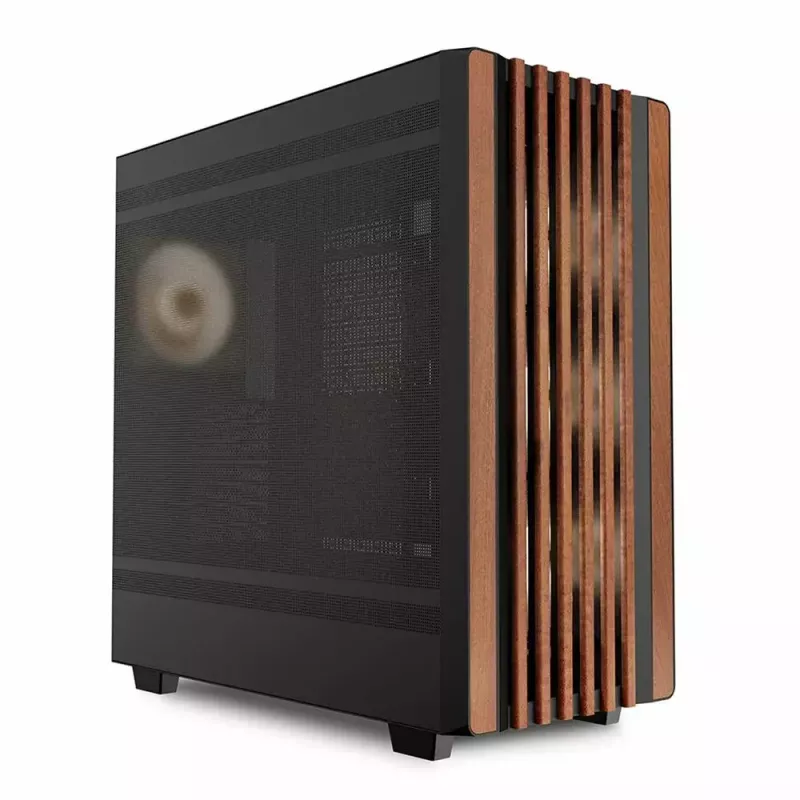 Caixa de PC Sharkoon REBEL C70M RGB Full Tower preta, madeira
