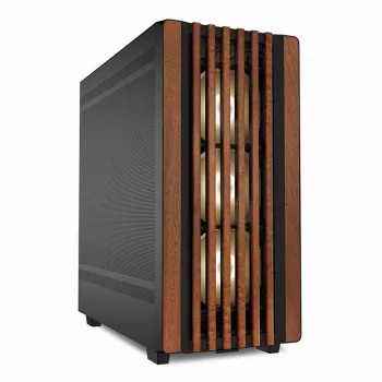 Caixa de PC Sharkoon REBEL C70M RGB Full Tower preta, madeira