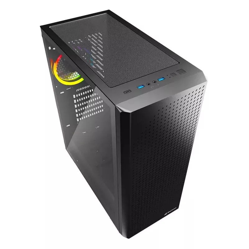 Caixa de PC Sharkoon VS9 RGB Midi Tower preta