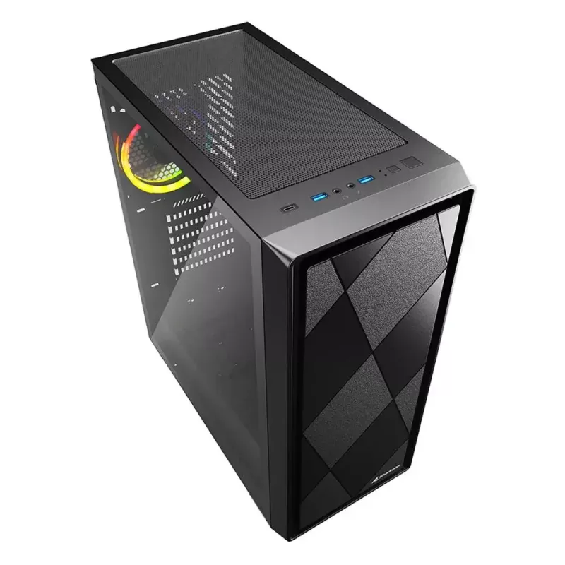 Caixa de PC Sharkoon VS8 RGB Midi Tower preta