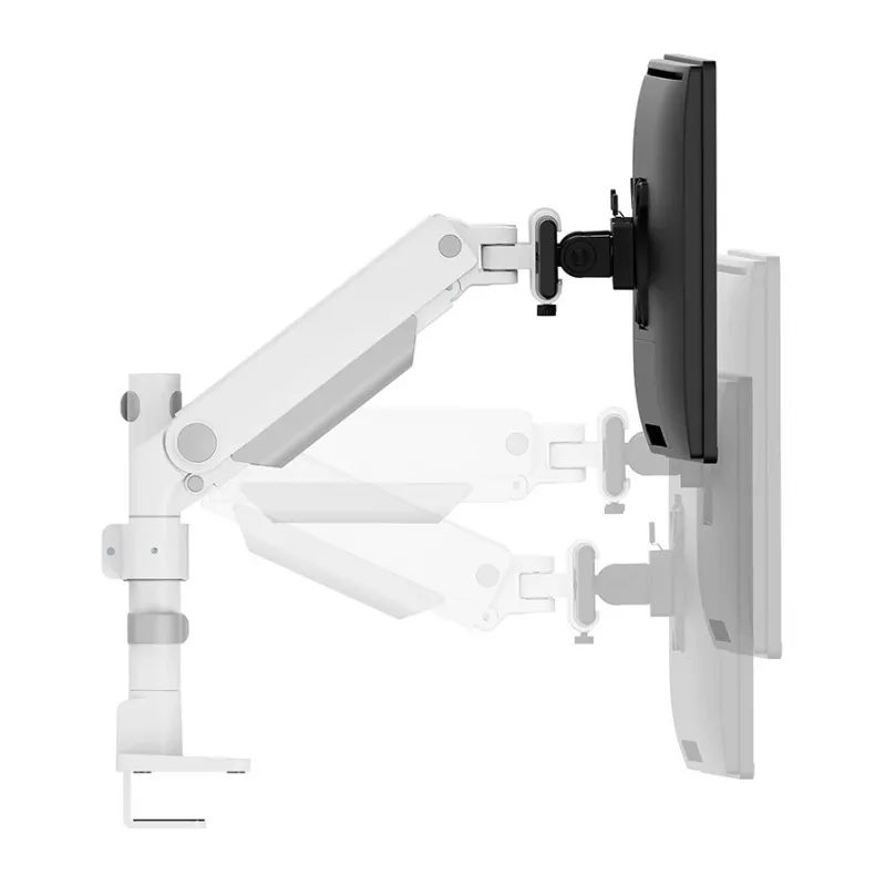 Braço de monitor Neomounts DS65S-950WH2 24-34 polegadas - mola a gás - Topfix - ajustável em várias posições - bloqueio a 180°