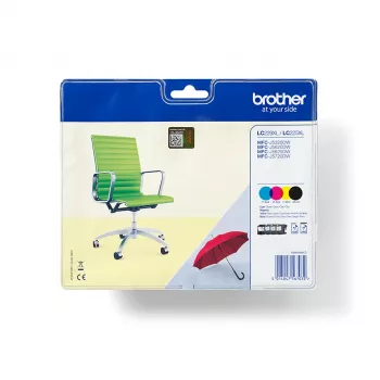 Tinteiro Brother LC-229XLVALBP 4 unid. Original Preto, Ciano, Magenta, Amarelo