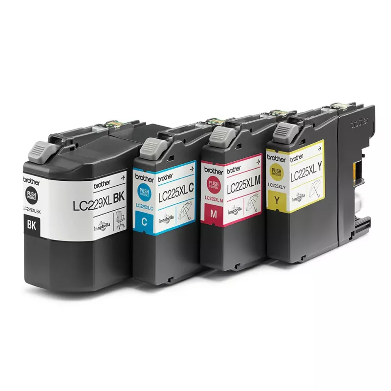 Tinteiro Brother LC-229XLVALBP 4 unid. Original Preto, Ciano, Magenta, Amarelo