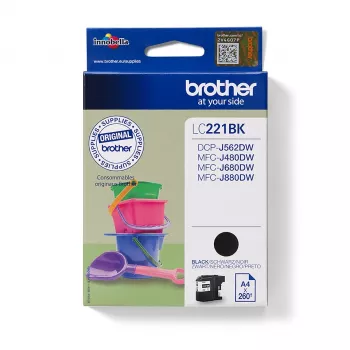 Tinteiro Brother LC221BK 1 unid. Original Preto