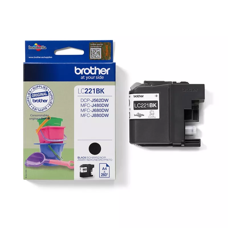 Tinteiro Brother LC221BK 1 unid. Original Preto