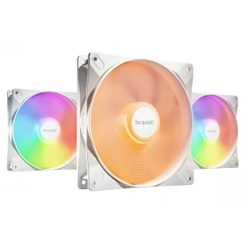 bequiet! LIGHT WINGS LX 140mm PWM Pack de 3 Branco — Ventoinha 140×25 mm, 1200 rpm, 95 m³/h, LEDs RGB