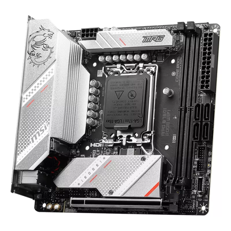 Placa-mãe MSI MPG B760I EDGE WIFI Intel B760 LGA 1700 Mini-ATX