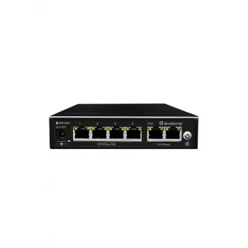 Switch de rede LevelOne FEP-0631 Fast Ethernet (10/100) Power over Ethernet (PoE) preto
