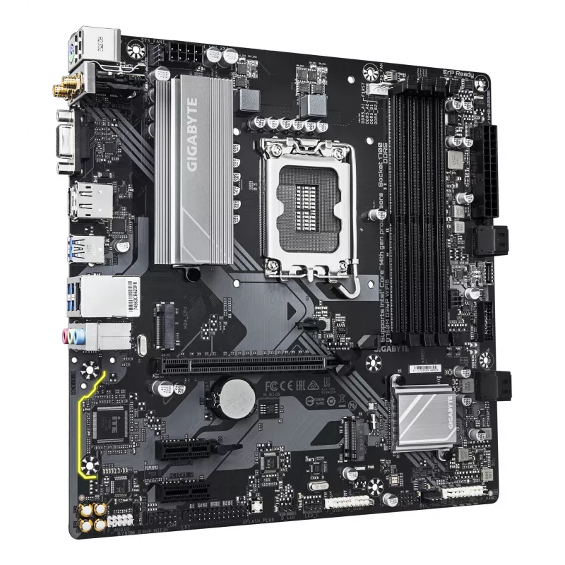 Placa-mãe GIGABYTE B760M D3HP WIFI6 - suporta CPUs Intel Core de 14.ª geração, VRM digital 4+1+1 fases, até 5600 MHz DDR5, 2xPCIe 4.0 M.2, Wi-Fi 6, GbE LAN, USB 3.2 Gen1