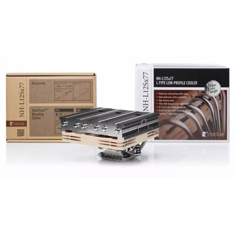 Dissipador/radiador Noctua NH-L12SX77 12 cm bege níquel 450-1850 rpm