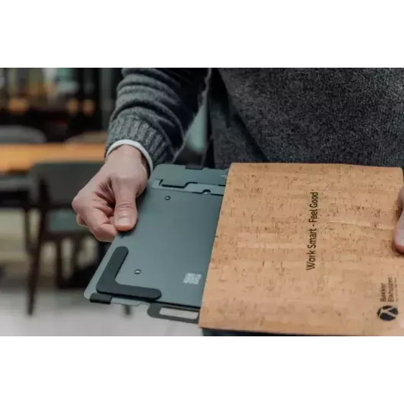 Suporte para portátil BakkerElkhuizen FlexTop 170 preto cinzento-escuro alumínio borracha aço