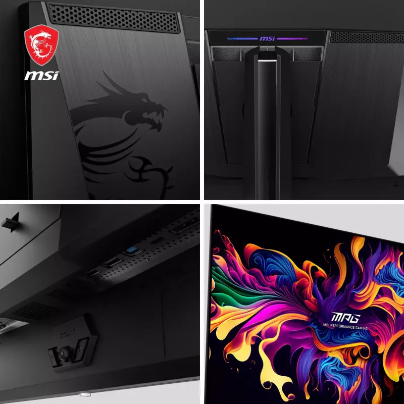 Monitor de computador MSI MPG 321URXDE QD-OLED 80 cm (31,5 polegadas) 3840 x 2160 píxeis 4K Ultra HD preto