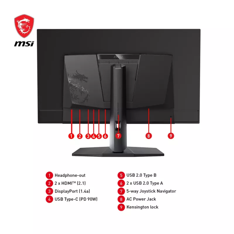 Monitor de computador MSI MPG 321URXDE QD-OLED 80 cm (31,5 polegadas) 3840 x 2160 píxeis 4K Ultra HD preto