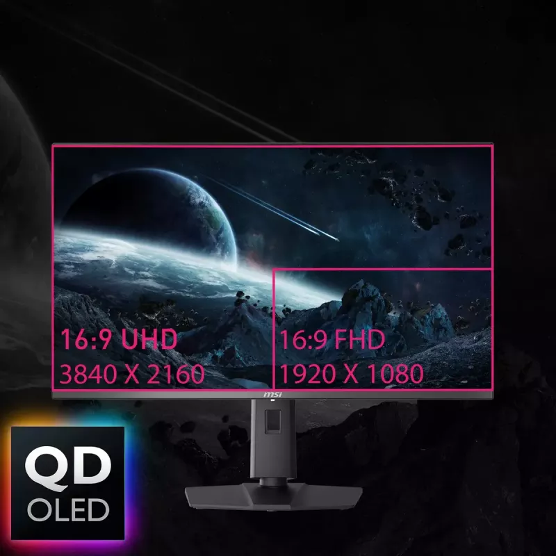 Monitor de computador MSI MPG 321URXDE QD-OLED 80 cm (31,5 polegadas) 3840 x 2160 píxeis 4K Ultra HD preto