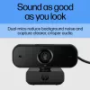 HP 435 FHD webcam (77B10AA), 2 MP, 1920 x 1080, 30 fps, USB-A 2.0, focagem automática, cobertura de privacidade, microfone duplo, preto