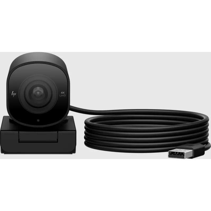 Webcam HP 965 4K Streaming, 8 MP, 3840 x 2160 píxeis, Full HD, 60 fps, 1280x720@30fps, 1280x720@60fps, 1920x1080@30fps, 1920x1080@60fps, 3840x2160@30fps, USB