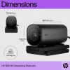 Webcam HP 965 4K Streaming, 8 MP, 3840 x 2160 píxeis, Full HD, 60 fps, 1280x720@30fps, 1280x720@60fps, 1920x1080@30fps, 1920x1080@60fps, 3840x2160@30fps, USB