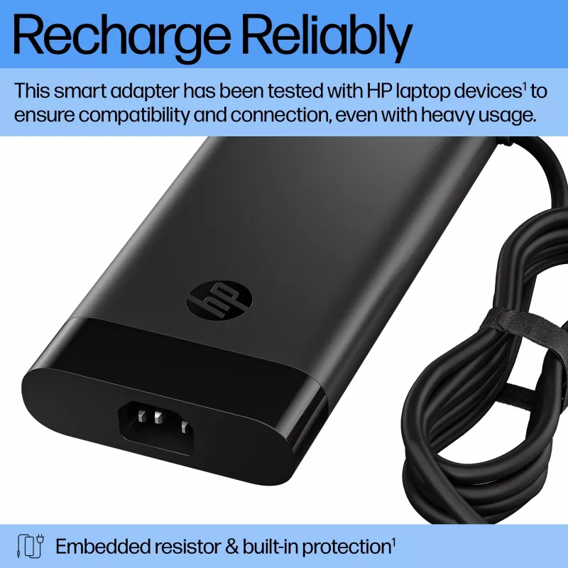 Transformador CA HP Smart de 230 W (AQ9X8AA) para portátil, para interior, entrada de 115 V, 4,5 mm, ficha UE, preto