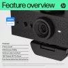 Webcam HP 620 FHD, 4 MP, 1920 x 1080 píxeis, Full HD, 60 fps, 720p, 1080p, 5x