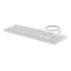 Conjunto de rato e teclado com fios HP 225, tamanho completo (100%), com fios, USB, branco, rato incluído