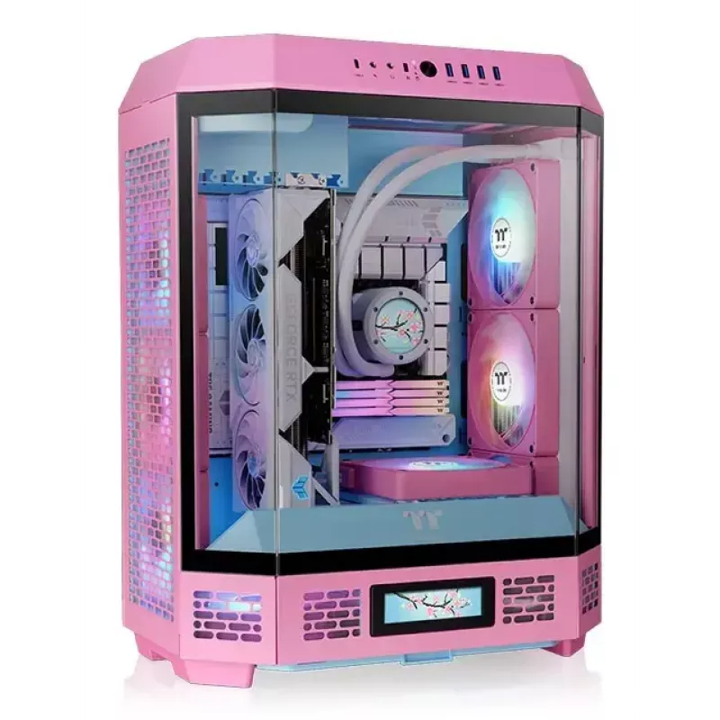 Caixa de PC Thermaltake Tower 600 Midi Tower rosa