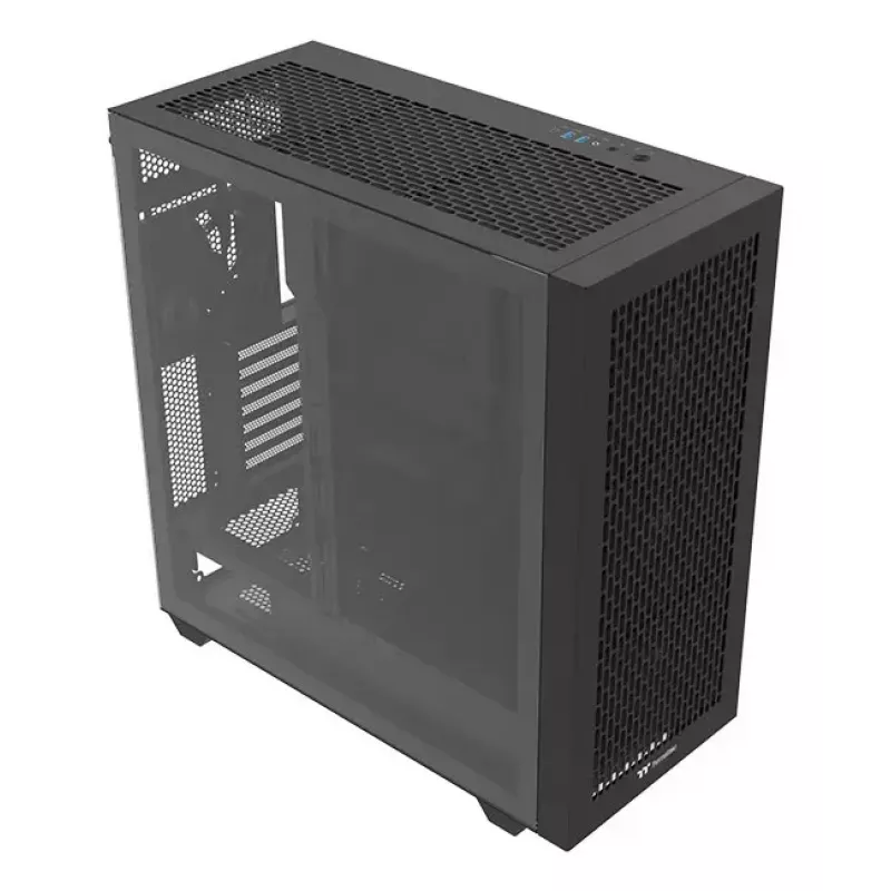Caixa Thermaltake AX500 CA-11D-00F1WN-00 Full Tower E-ATX, vidro temperado, 4 ventoinhas de 140 mm, suporte para unidades de 2,5/3,5 polegadas, preta