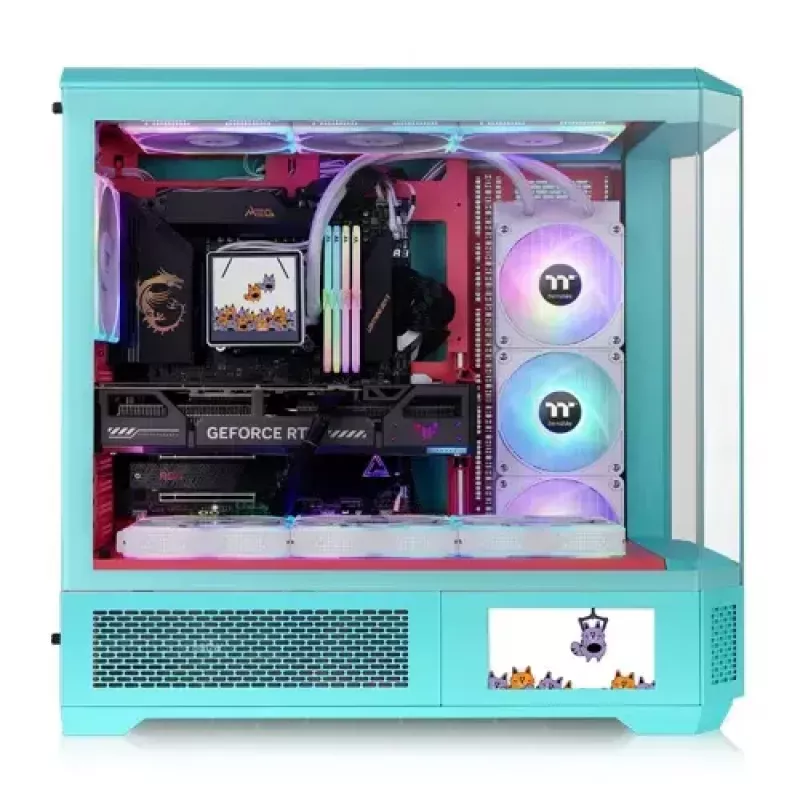 Caixa Full Tower Thermaltake CA-11H-00FLWN-00 cor menta suporte PS2