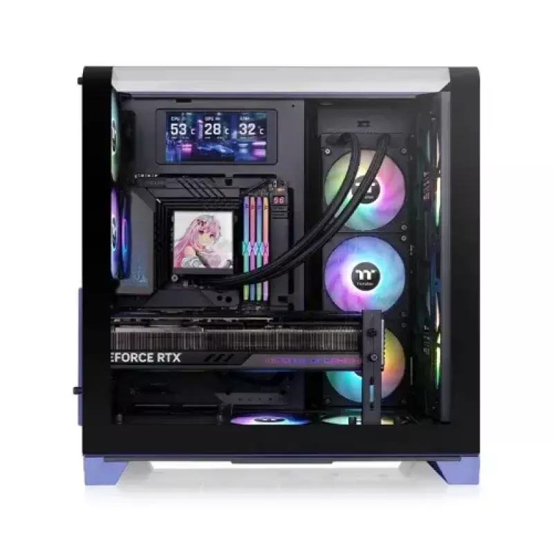 Caixa de computador Thermaltake CA-11F-00MNWN-00 Midi Tower azul suporte PS2