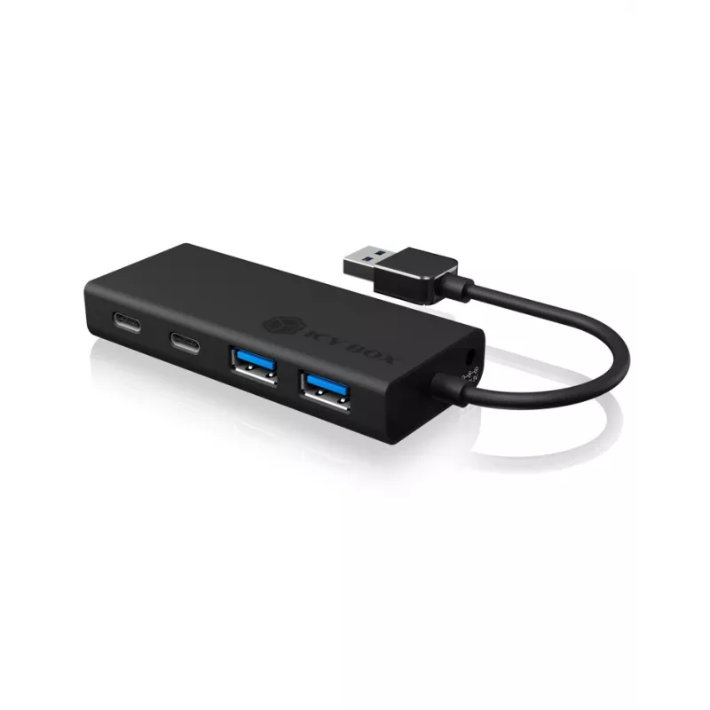 ICY BOX IB-HUB1426-U3 USB 3.2 Gen 1 (3.1 Gen 1) Type-A 5000 Mbit/s Preto