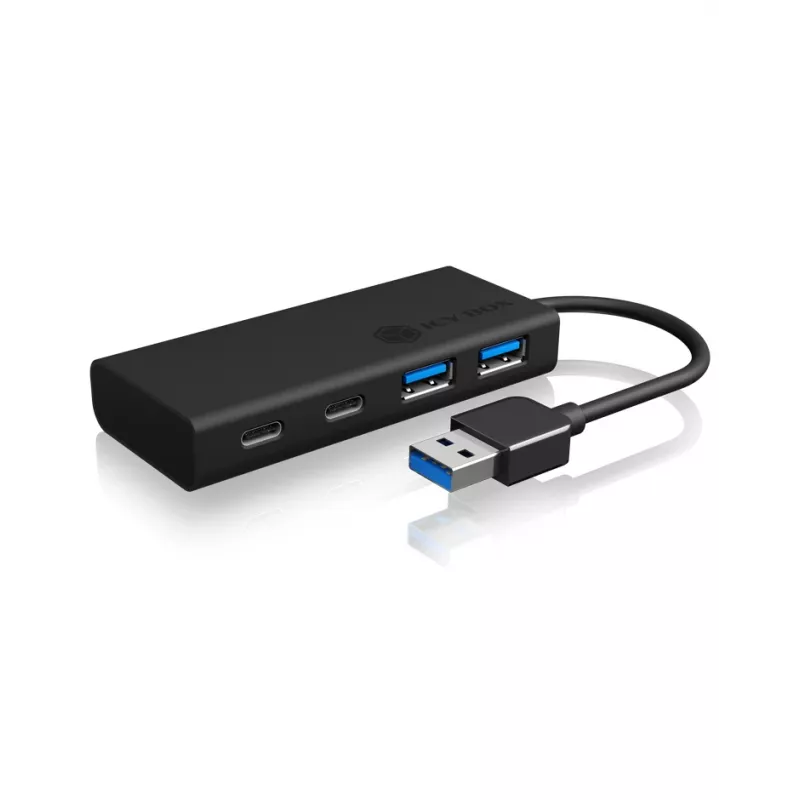 ICY BOX IB-HUB1426-U3 USB 3.2 Gen 1 (3.1 Gen 1) Type-A 5000 Mbit/s Preto